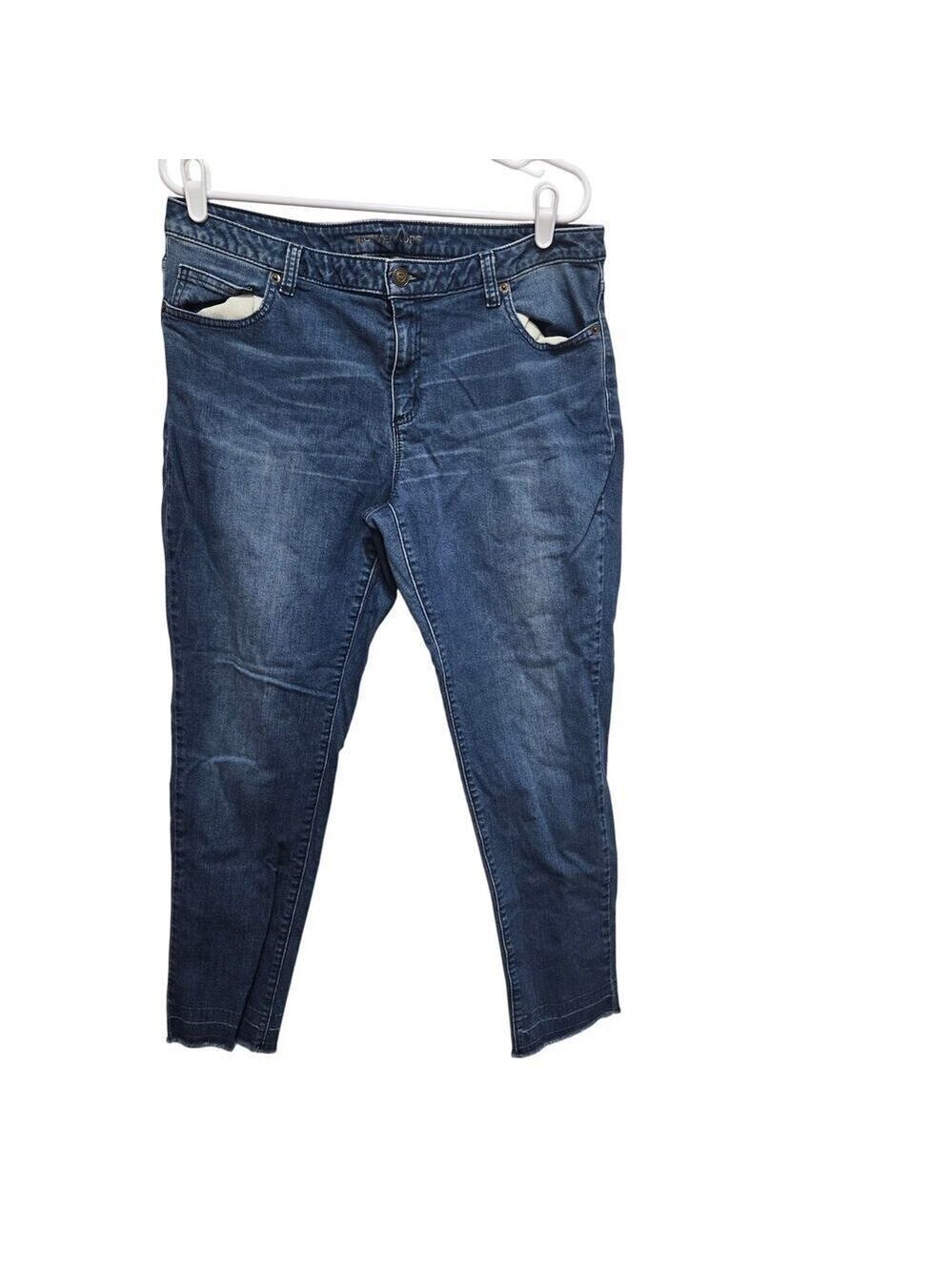 Michael Kors Izzy Skinny Jeans Size 12 Raw Hem Distressed